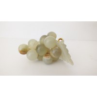 Small Bunch Italian Alabaster Stone Grapes Pale Green Beautiful Cluster   253804678698